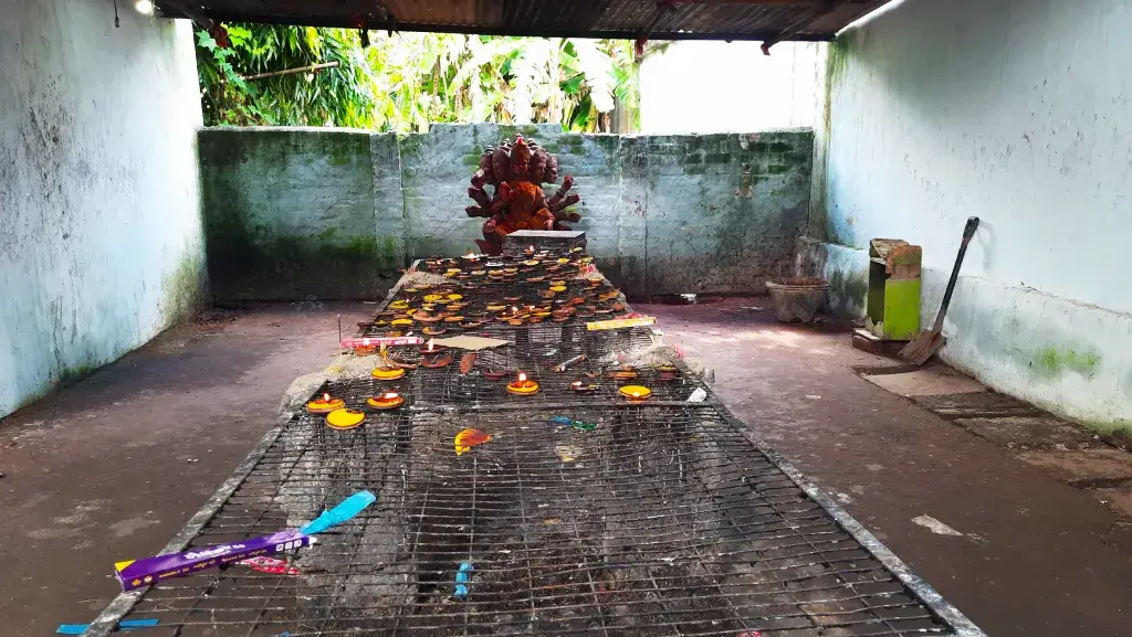 Deepam Stand at Siddha Bhairavi Temple Mandriti