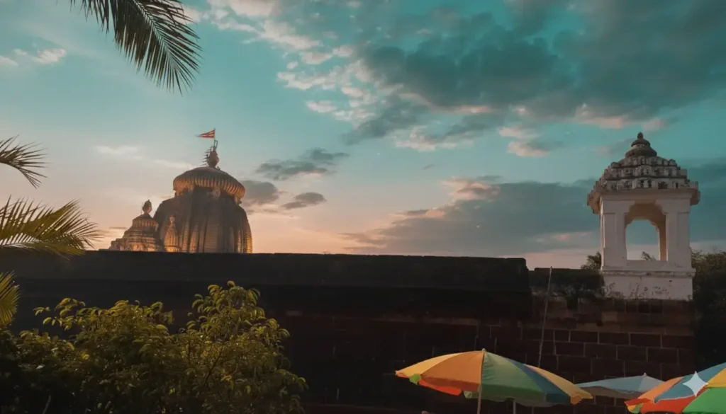 Bindu Sagar Lake near Lingaraj Temple in Bhubaneswar Odisha at sunset