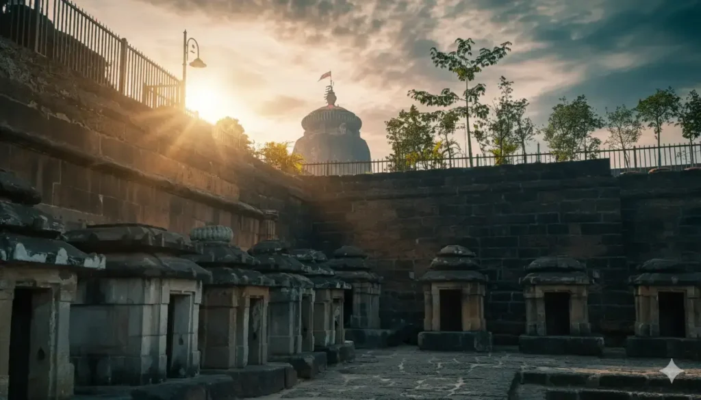 Lingaraj Temple Bhubaneswar evening view
