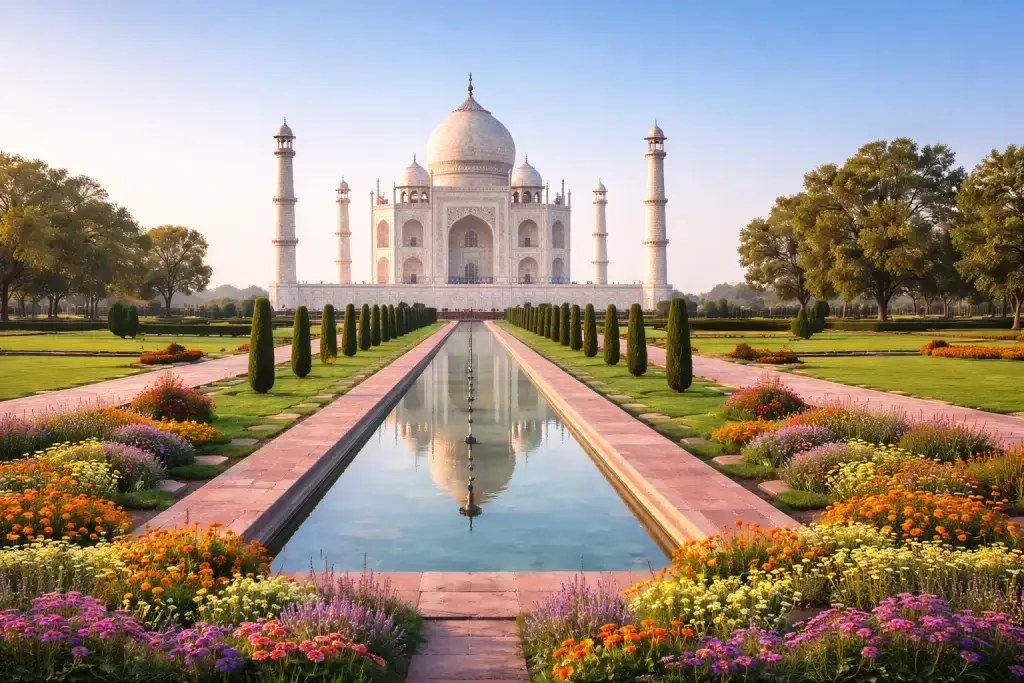 Front view of Taj Mahal