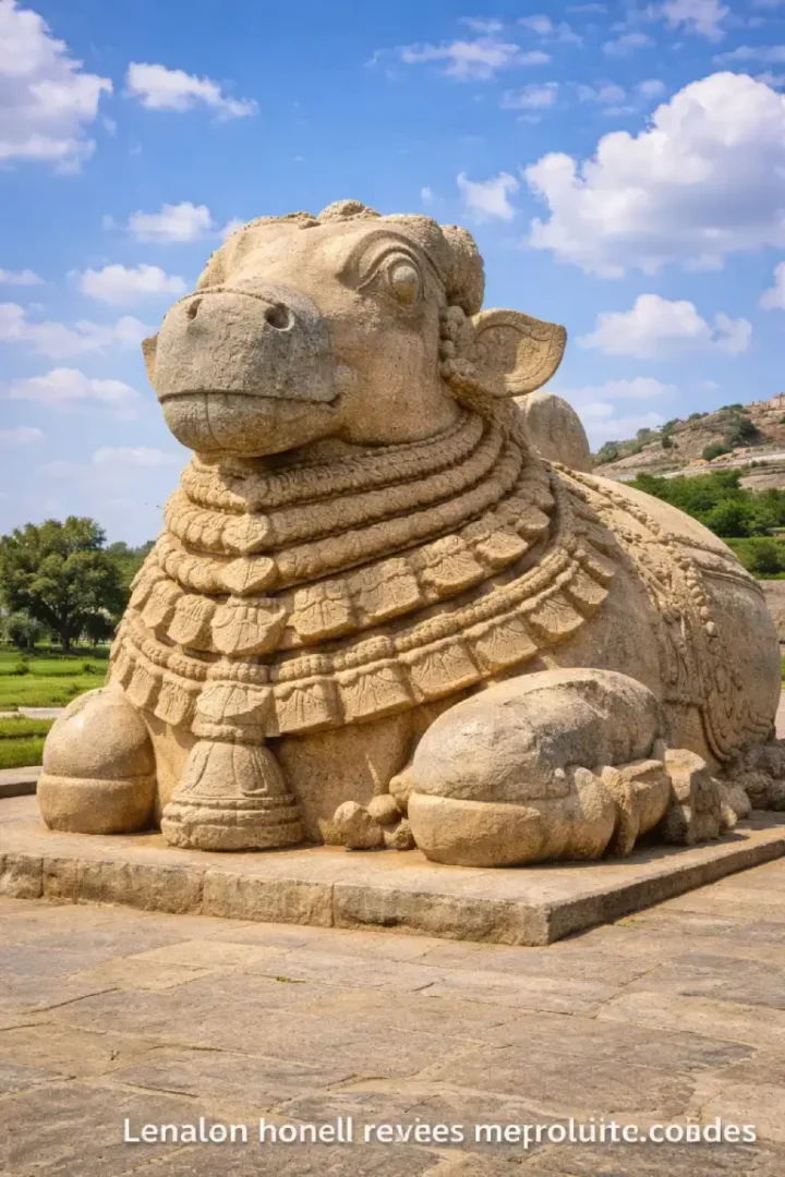 Lepakshi Nandi statue monolithic sculpture