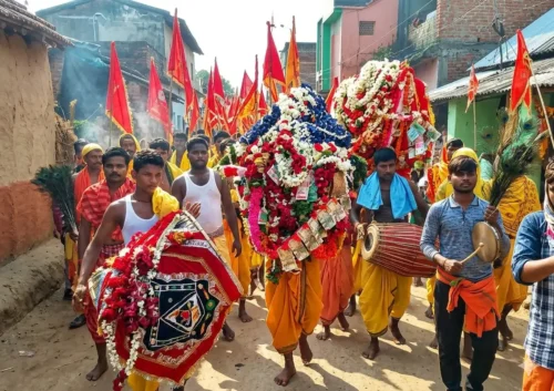 Authentic Berhampur Danda Nacha offerings in Ganjam, Odisha.