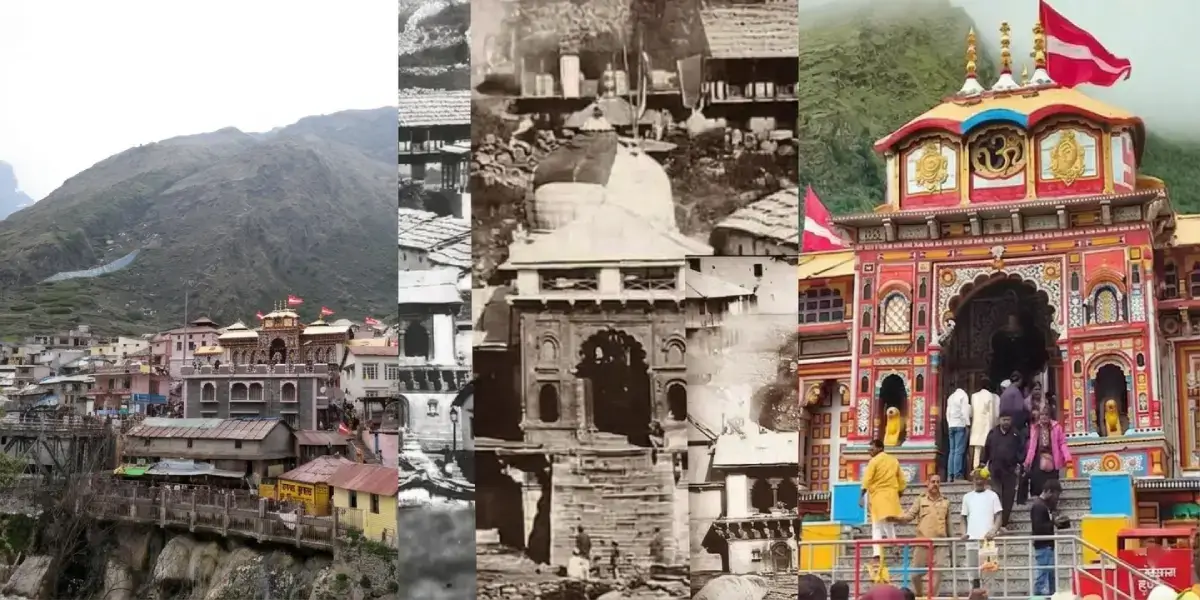 Ancient Badrinath Temple history view in Uttarakhand Himalayas