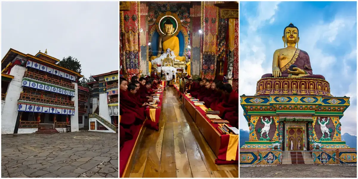 Traditional Tibetan architecture of Tawang Monastery in Arunachal Pradesh